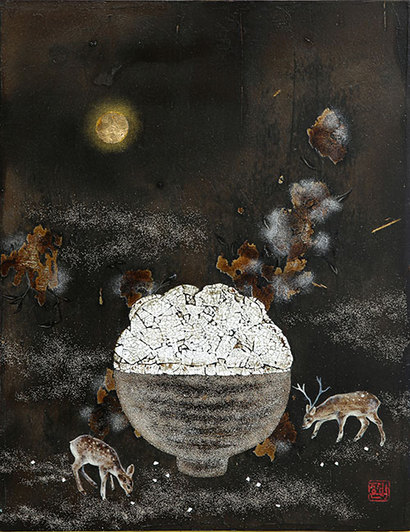 텅에 nest: 30×40cm Ottchil painting 2019