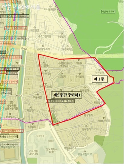 모아타운 대상지로 선정된 쌍문동 524-87번지 일원. 사진=서울특별시