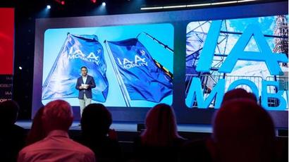 IAA 모빌리티 2023 기자간담회 첫 번째 연사로 참여한 조주완 LG전자 사장. 사진=iaa-mobility.com