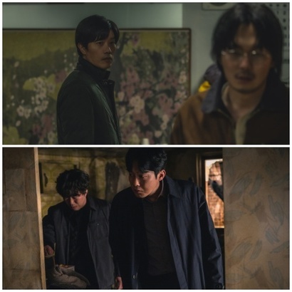 예리한 수사 감각을 지녔지만 자신의 아들로 인한 모종의 사건으로 묘한 갈등 관계에 놓인 최성준 형사와 박상민 반장. 박희순과 박병은의 빈틈없는 연기로 윤서하-김영호 이복남매와 다른 축의 긴장감을 일으킨다. 사진=넷플릭스 제공
