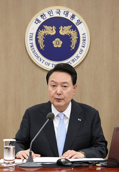 지난해 6월 13일 대통령이 서울 용산 대통령실에서 열린 국무회의에서 모두발언을 하고 있다. 사진=연합뉴스