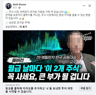 금융사나 금융사 임직원들을 사칭하는 투자사기가 증가하고 있지만, 정작 사칭을 당한 금융사는 소극적으로 대처하는 모양새다. 사진=페이스북 불법 리딩방 광고 캡처