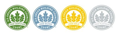 미국 그린빌딩위원회의 에너지 및 환경 디자인 리더십 인증마크 ‘리드’. 네 가지 등급이 있다. 사진=USGBC