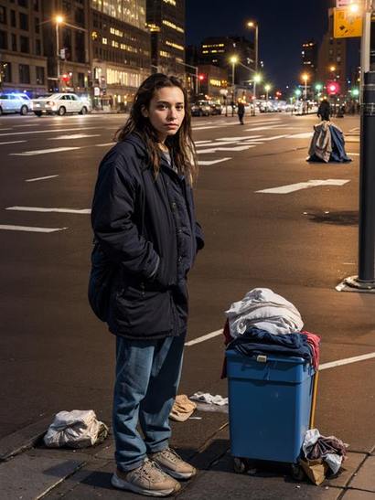AI Homeless03: 15×20cm Pigmentprint 2025