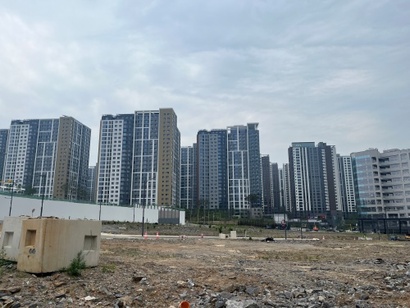 인천광역시 서구 원당동 검단호수공원역 아파트 전경. 사진=한승구 인턴기자
