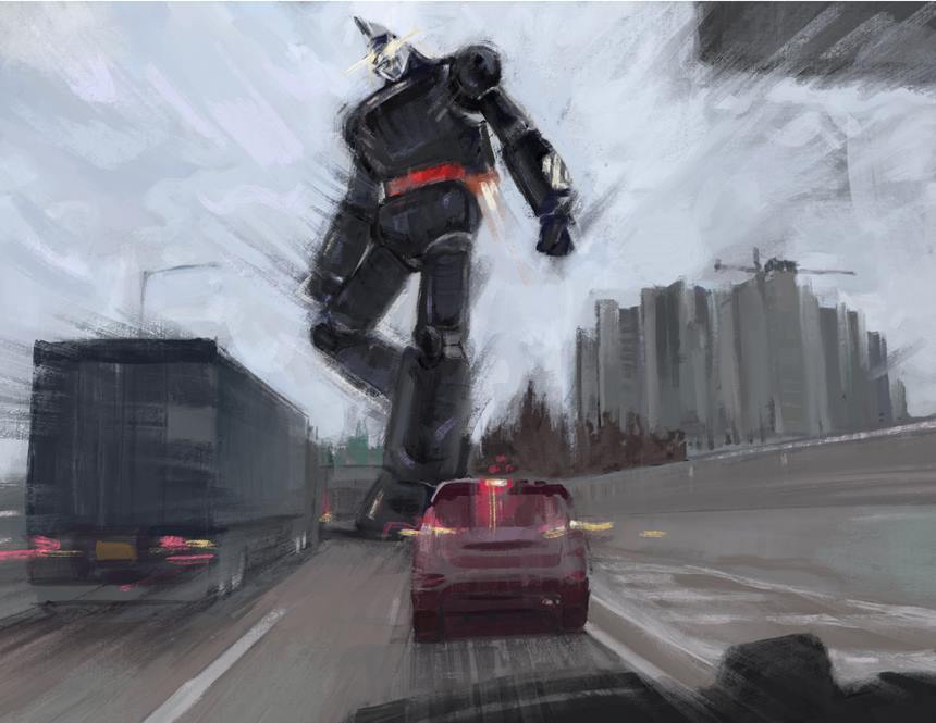 철인28호: 50×40cm 고급무광아트페이퍼 파인아트블랙액자