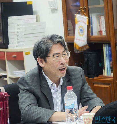 류페이이 국립진먼대학교 주임은 미국이 한국에 부과한 25% 관세가 대만에도 큰 영향을 준다고 말한다. 사진=전다현 기자