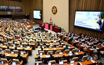 이재명 대통령이 지난달 26일 오전 서울 여의도 국회에서 민생회복 소비쿠폰사업 등을 편성한 추경에 대한 시정연설을 하고 있다. 사진=국회사진기자단