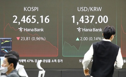 2025년 1분기 외환 거래액은 2008년 통계 개편 이후 사상 최대치를 기록했다. 사진은 환율 변동성이 심하던 2024년 12월 원·달러 환율이 1400원을 훌쩍 넘긴 모습. 사진=임준선 기자