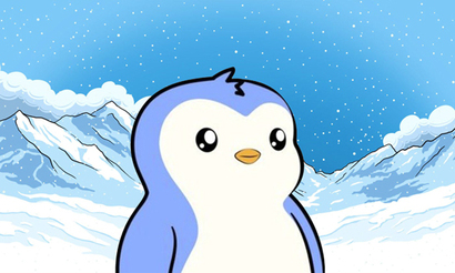 최근 일주일간 가상자산 상승률 1위는 펏지 펭귄(PENGU)이 차지했다. 사진=펏지 펭귄 홈페이지