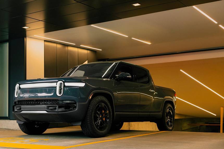 리비안의 주력 모델 R1T픽업 트럭. 사진=rivian.com