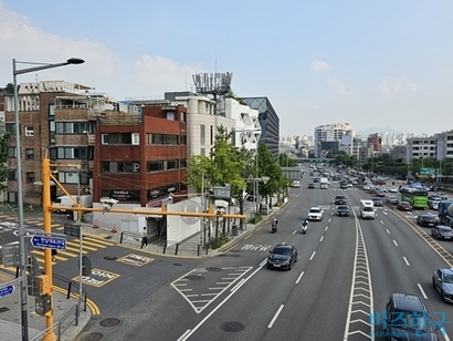 구미현 전 아워홈 회장이 최근 자녀들과 함께 서울 용산구 한남동에 있는 상가 건물(왼쪽 빨간색)을 매입한 것으로 확인됐다. 사진=차형조 기자