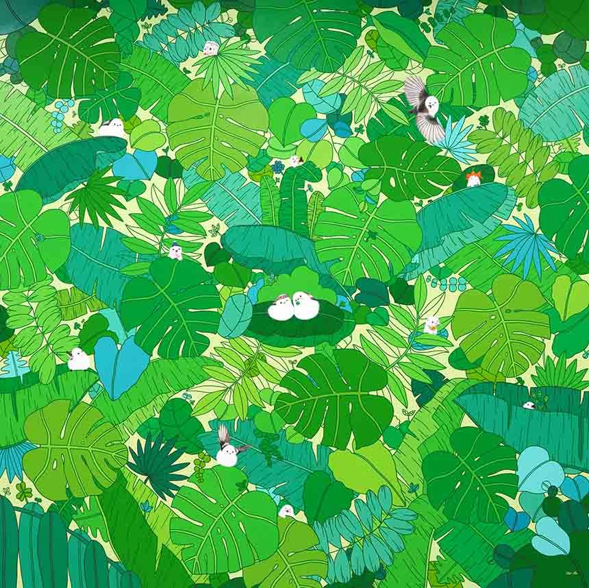Hide & seek(Assemble)163: 181.8×181.8cm Acrylic on canvas 2024