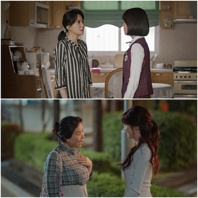 좋은 성적을 받아와도 과한 칭찬 따위는 없는 엄한 상연의 엄마. 그와 달리 은중의 엄마는 뜬금없이 찾아와 “저 나쁜 년인데 한 번만 안아주세요”라고 말해도 묻지 않고 따스하게 안아준다. 사진=넷플릭스 제공