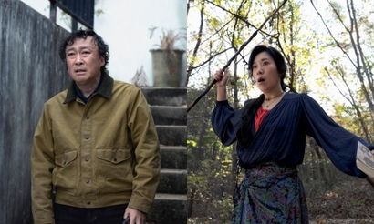 만수-미리 부부와 여러 모로 대비되는 범모-아라 부부. 극단적인 중첩으로 비교되는 두 부부의 상황이 재미나다. 특히 만수-범모-아라가 함께하는 ‘고추잠자리’ 시퀀스는 압권. 사진=CJ ENM·모호필름 제공