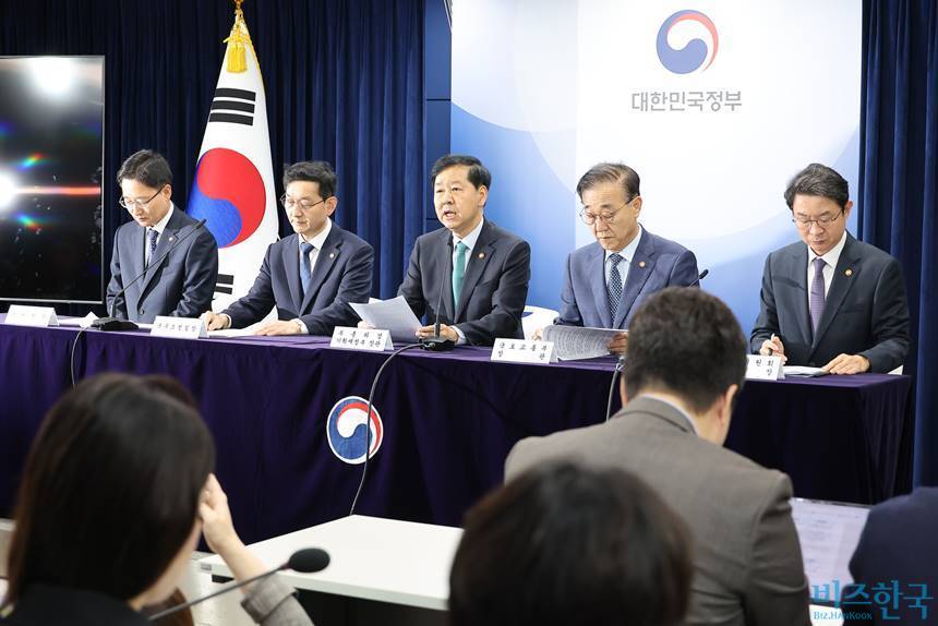 구윤철 경제부총리 겸 기획재정부 장관이 15일 오전 서울 종로구 정부서울청사 공용브리핑룸에서 열린 주택시장 안정화 대책 관계부처 합동 브리핑에 참석해 발언하고 있다. 이 자리에는 구윤철 경제부총리 겸 기획재정부 장관을 비롯해 임광현 국세청장, 김윤덕 국토교통부 장관, 이억원 금융위원장, 윤창렬 국무조정실장이 동석했다. 사진=임준선 기자