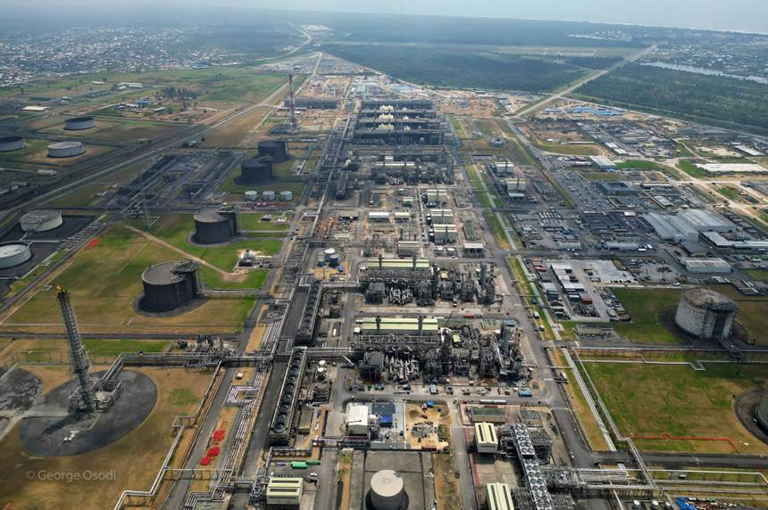 대우건설이 시공중인 나이지리아 LNG Train7 현장 전경. 사진=대우건설 제공