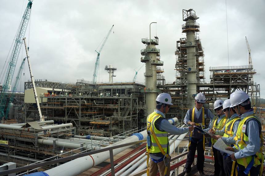 대우건설이 시공한 파푸아뉴기지 LNG 현장 전경. 사진=대우건설 제공