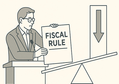 정부가 처음 발표한 국가재정운용계획과 향후 실적을 살펴보면, 정부의 총수입(재정수입)은 계획보다 줄어든 반면 총지출(재정지출)은 오히려 계획보다 더 늘어났다. 일러스트=생성형 AI