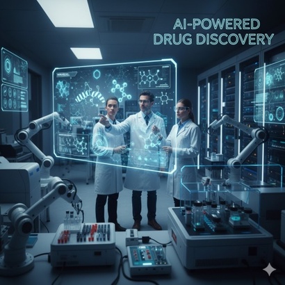 내년 1월 시행될 AI기본법이 관련 산업 규제와 상용화 가이드라인으로 작용할 전망이다. 제약바이오기업을 회원사로 둔 제약바이오협회도 AI신약연구원을 중심으로 AI신약개발 자율실험실을 운영해 기업의 AI 신약개발 가속화에 힘을 보탤 예정이다. ​사진=생성형AI