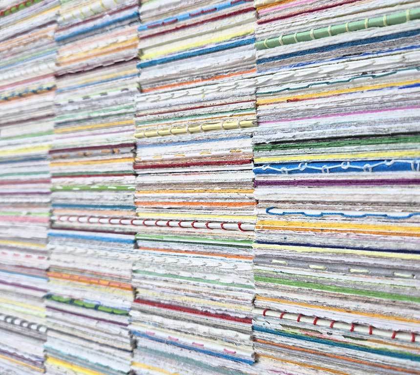 이야기의 향연 series17: 45.5×53cm Binding paper, yarn 2024