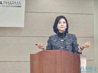 안미정 부광약품 회장이 RNA 전문 신약개발 자회사 설립을 추진하겠다고 밝혔다. CNS(중추신경계)를 넘어 대사·면역질환까지 적응증 확장에 나설 것으로 보인다. 사진=최영찬 기자