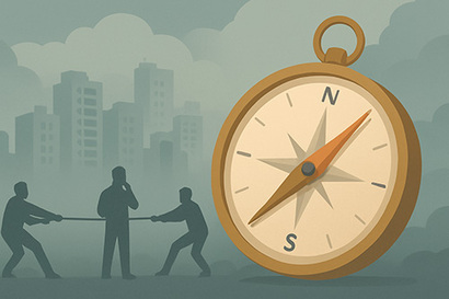 부동산 시장에서 나침반은 바로 ‘전세 가격’이다. ​일러스트=생성형 AI