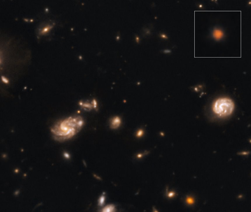 제임스 웹이 최근 발견한 카포타우로 은하. 사진=Image processing: Giuseppe Capriotti & Giovanni Gandolfi. Data: NASA/ESA/CSA/JWST/CEERS(PI: Steven Finkelstein)