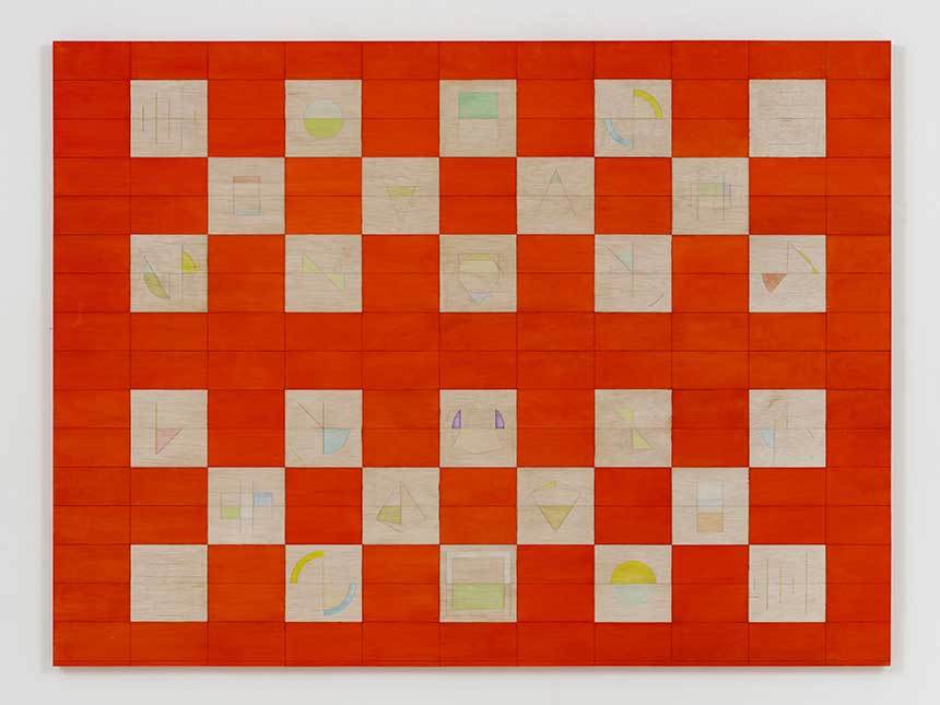 Composition 5A2c(into a substance of greater value): 130.3×96cm Oil and watercolour on wooden panel 2024