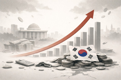 우리나라 재정 건전성이 올해 들어 선진국 중 비기축통화국인 나머지 10개국 평균보다 나빠지는 전환점을 맞았다. 일러스트=생성형 AI