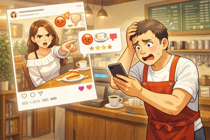 자영업, 요식업, 프랜차이즈 운영과 같이 소비자와 직접 대면하는 업종은 고객 응대 과정에서 감정 노동을 겪는다. 사진=생성형 AI