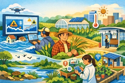 기록적 폭우와 고온 현상이 일상화되면서, 온실가스 감축에 초점을 둔 ‘기후완화’뿐 아니라 이미 변한 기후에 대응해 피해를 줄이고 생존력을 높이는 ‘기후적응기술’의 중요성이 커지고 있다. 사진=생성형AI