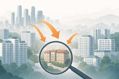 서울 상급지에서 중간권으로 자금이 이동하며, 거래 가능한 아파트 단지 중심으로 상승 흐름이 확산되고 있다. 일러스트=생성형 AI