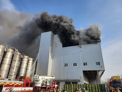 지난 3일 경기도 시흥시에 위치한 SPC삼립 시화공장에서 화재가 발생했다. 사진=시흥소방서 홈페이지