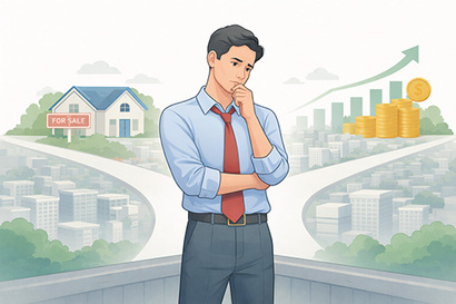 주식시장으로 유동성을 돌리겠다고 해서, 주거를 ‘벌점의 대상’으로 삼아서는 안 된다. 일러스트=생성형 AI