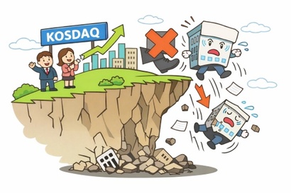 2026년부터 시가총액 150억 원 미만 혹은 매출액 30억 원 미만의 기업은 코스닥 시장에서 상장폐지 대상이 된다. 사진=생성형 AI