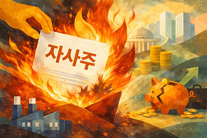 자사주 소각 공시는 2주 새 50건 수준으로 급증했고, 소각이 아닌 ‘자기주식 처분 결정’ 공시도 같은 기간 53건을 기록하며 동반 증가세를 보였다. 일러스트=생성형 AI