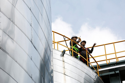 금호석유화학 직원들.