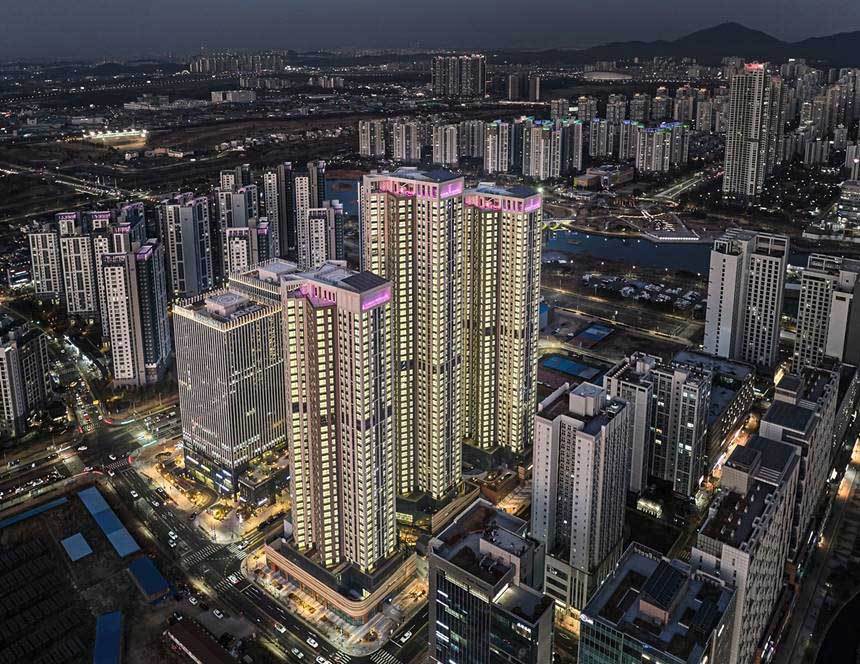 청라 한양수자인 디에스틴 점등식. 사진=BS한양 제공