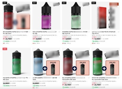 온라인에서 판매되고 있는 액상 전자담배. 상세 정보에 들어가자 합성 니코틴이라는 설명과 함께 ‘미성년자는 절대 구매가 불가능하다’는 경고 문구가 적혀 있다. 사진=판매페이지 화면 캡처