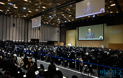 개정 상법 시행 이후 처음 맞는 3월 정기주주총회 시즌에서 자사주 처리 문제가 핵심 안건으로 떠오르고 있다. 사진은 지난해 3월 19일 경기 수원시 수원컨벤션센터에서 열린 삼성전자 제56기 정기 주주총회 모습. 사진=박정훈 기자