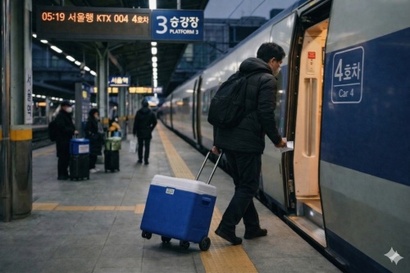 희귀질환 환자와 보호자들은 냉장 보관이 필수적인 바이오의약품을 운반하기 위해 의료용 쿨러백을 직접 가지고 이동한다. 올 연말부터 약 배송 서비스가 시행될 예정이지만 약사회 반발로 인해 ‘반쪽짜리 규제 완화’​에 그칠 수 있다는 우려가 나온다. 사진=생성형AI