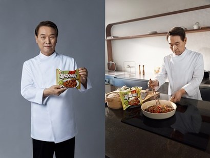 농심이 ‘짜파게티’의 새로운 브랜드 모델로 중식 요리 대가 ‘후덕죽’ 셰프를 발탁하고, 공동 개발한 특별 레시피 ‘라초 짜파게티’를 공개한다. 사진=농심 제공