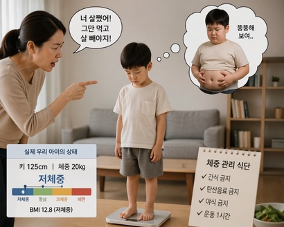 주변 환경과 부모의 인식이 바뀌지 않는다면 비만에 대한 걱정은 공허한 외침이 될 수 있다는 진단이 지배적이다. 사진=생성형AI