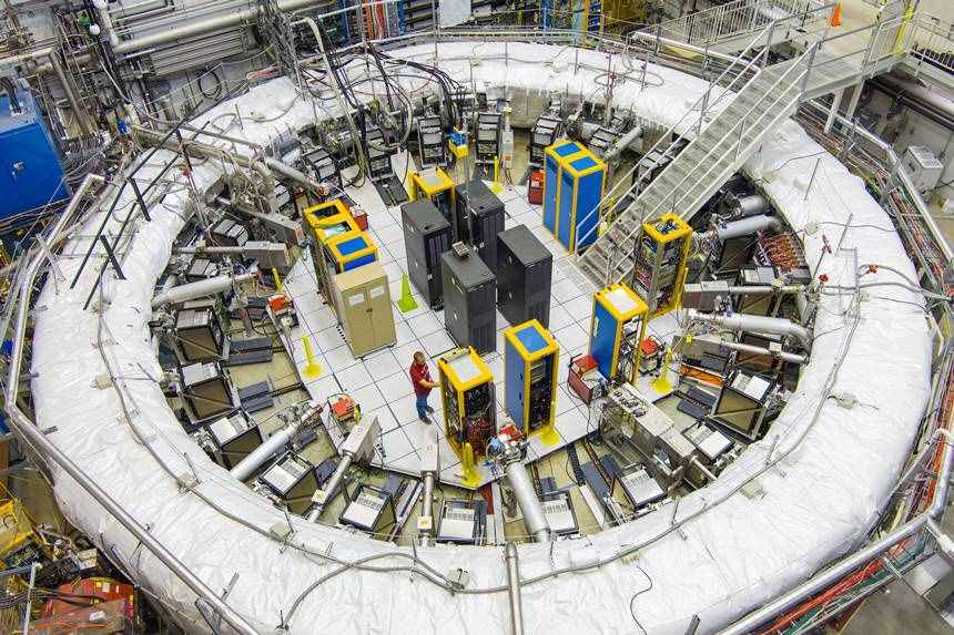 페르미연구소에서 운영 중인 뮤온 g-2 실험 장치. 사진=Fermilab