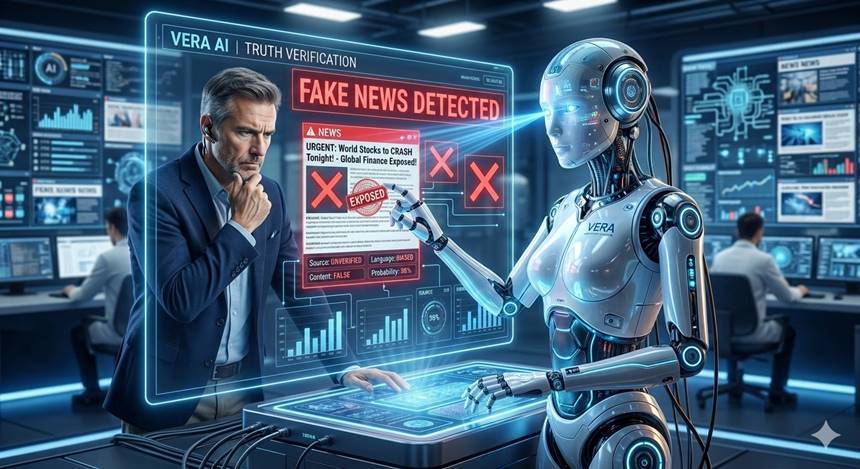 유럽연합은 ‘AI가 위험신호를 찾아내고, 인간 전문가가 판단한다’는 휴먼-AI 협업 모델로 가짜뉴스에​ 대응하고 있다. 사진=생성형 AI