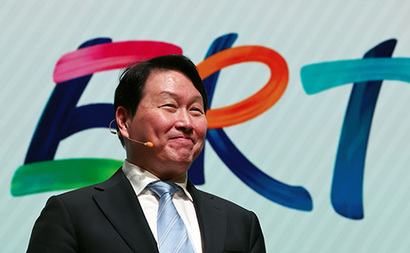 SK실트론 매각에 막판 변수 가능성이 제기되고 있다. 사진은 최태원 SK그룹 회장이 5월 20일 서울 중구 대한상공회의소에서 열린 ‘신기업가정신협의회(ERT) 멤버스 데이’ 행사에서 인사말을 하는 모습. 사진=연합뉴스