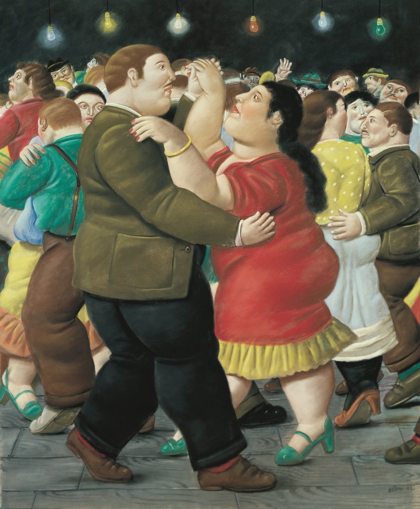 댄서들 Fernando Botero Dancers, 2002 Pastel on paper, 142 x 118cm © Fernando Botero Foundation