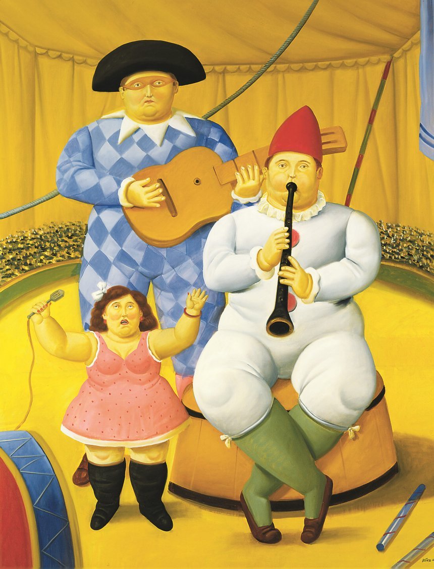 음악가들 Fernando Botero, Musicians, 2008 Oil on canvas, 178 x 100cm © Fernando Botero Foundation