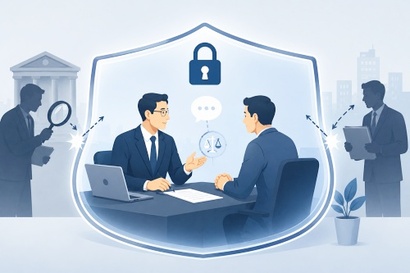 의뢰인과 변호사 사이의 의사 교환과 자료 공유 내용을 비밀로 유지해야 변호사도 솔직한 의견을 낼 수 있다. 사진=생성형 AI
